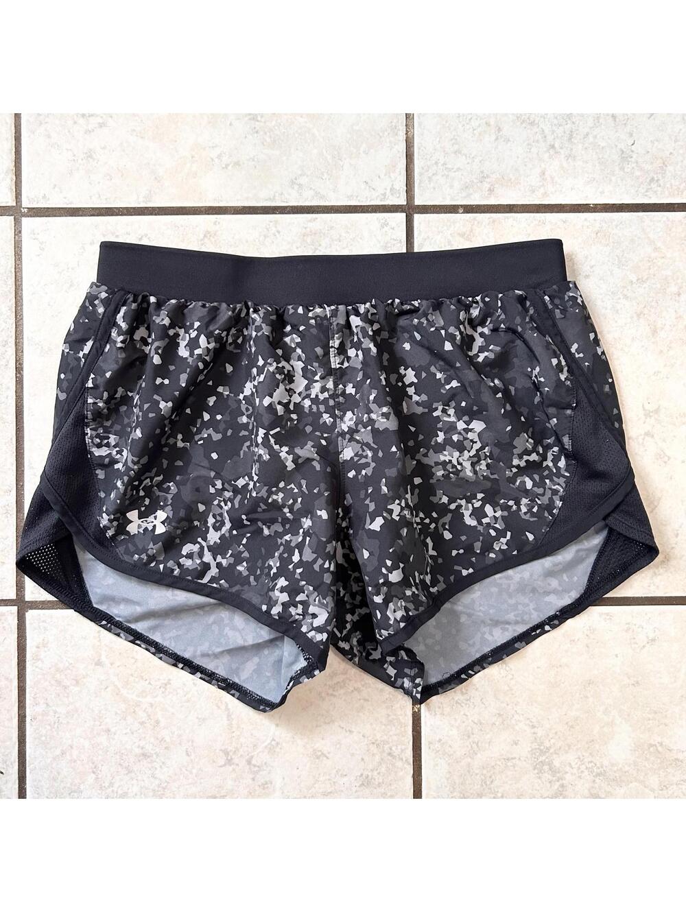 Under Armour Black Active Athletic Workout Shorts Built In Panty Women's Small